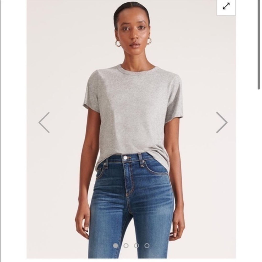 Veronica beard Lara grey crew neck t shirt Pima cotton